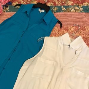 Bundle of 3 alike cut blouses. All large. Never worn- no tags.